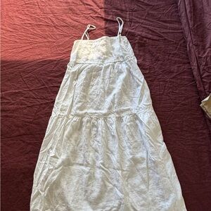 Assembly Label Cream Linen Maxi Dress with Adjustable Straps